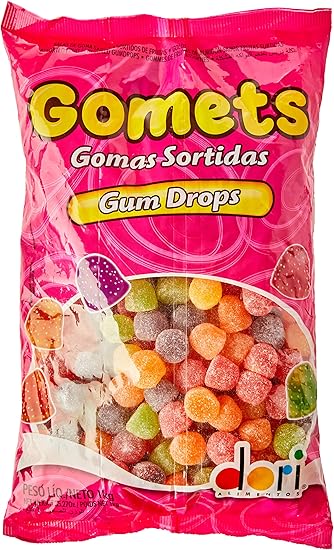 Gomets Gum Drops Dori, Bala de Goma Gomas Sortidas, 1kg