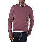 Amazon Essentials Men's Long-Sleeve Crewneck Sweater, 100% Cotton, Big & Tall Options Available