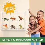 W&O Dino Paradise Play Tent with Roar Button LED Lights Dinosaurs view 4
