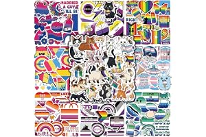 HIUHIUBO 600 Pcs Assorted Pride Stickers Bulk, LGBTQ Diversity Flag Decals for Water Bottle Laptop Skateboard, Waterproof Vinyl Mixed All Kind of Pride Stickers LGBTQ Month Party Favors Community
