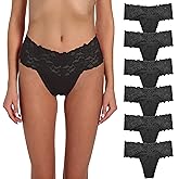 Umiehary High Waist T Back Lace Fashion & Retro Thick Band Women Thongs with Multiple Colors Plus Size