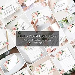 Bliss Collections Floral Thank You Cards, 25