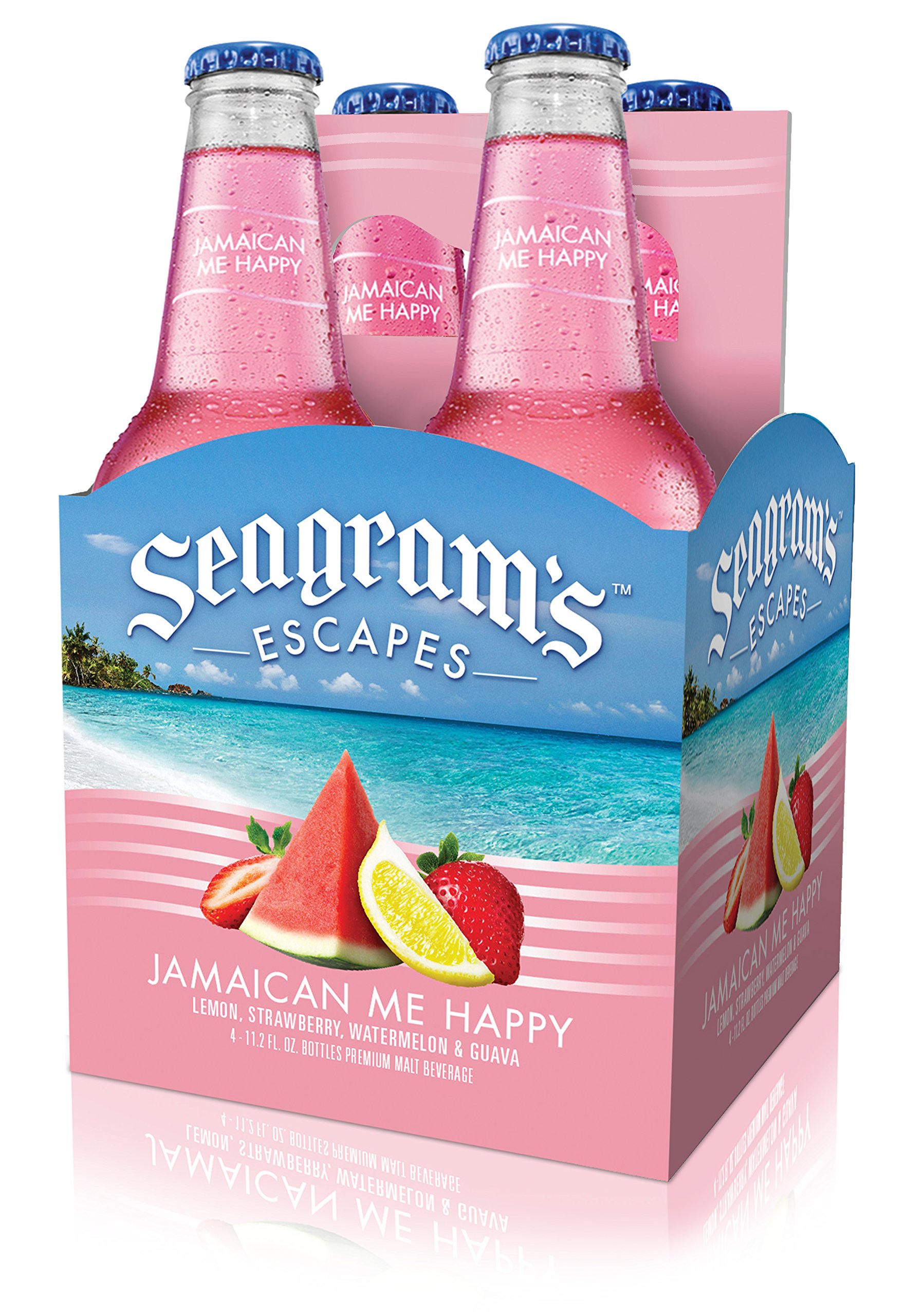 Seagrams Escapes Jamaican Me Happy, 4 Pk, 11.2 Oz Bottles, 3.2 ABV on