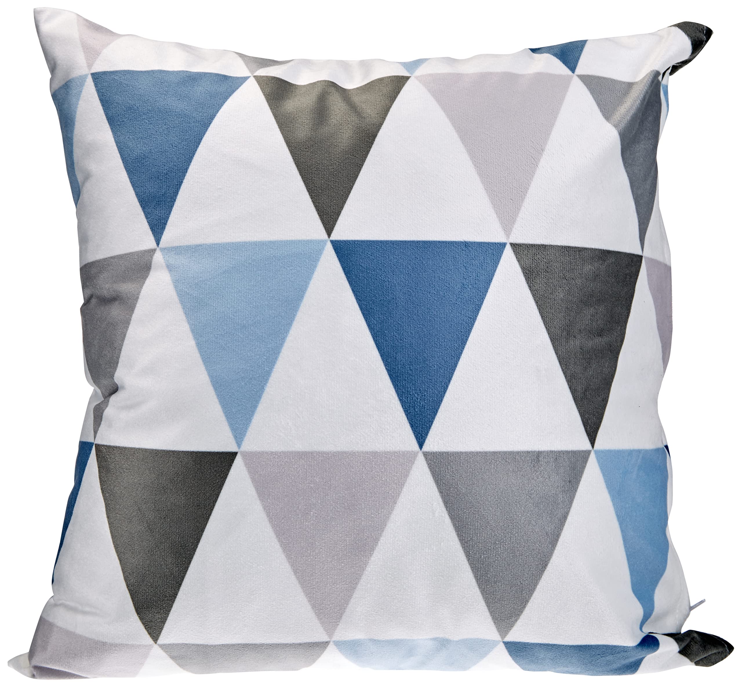 Home Fashion 66341 106 Blue 40 x 40 cm Velvet Cushion Cover with Digitally-Printed, Blue, 1 x 40 x 40 cm