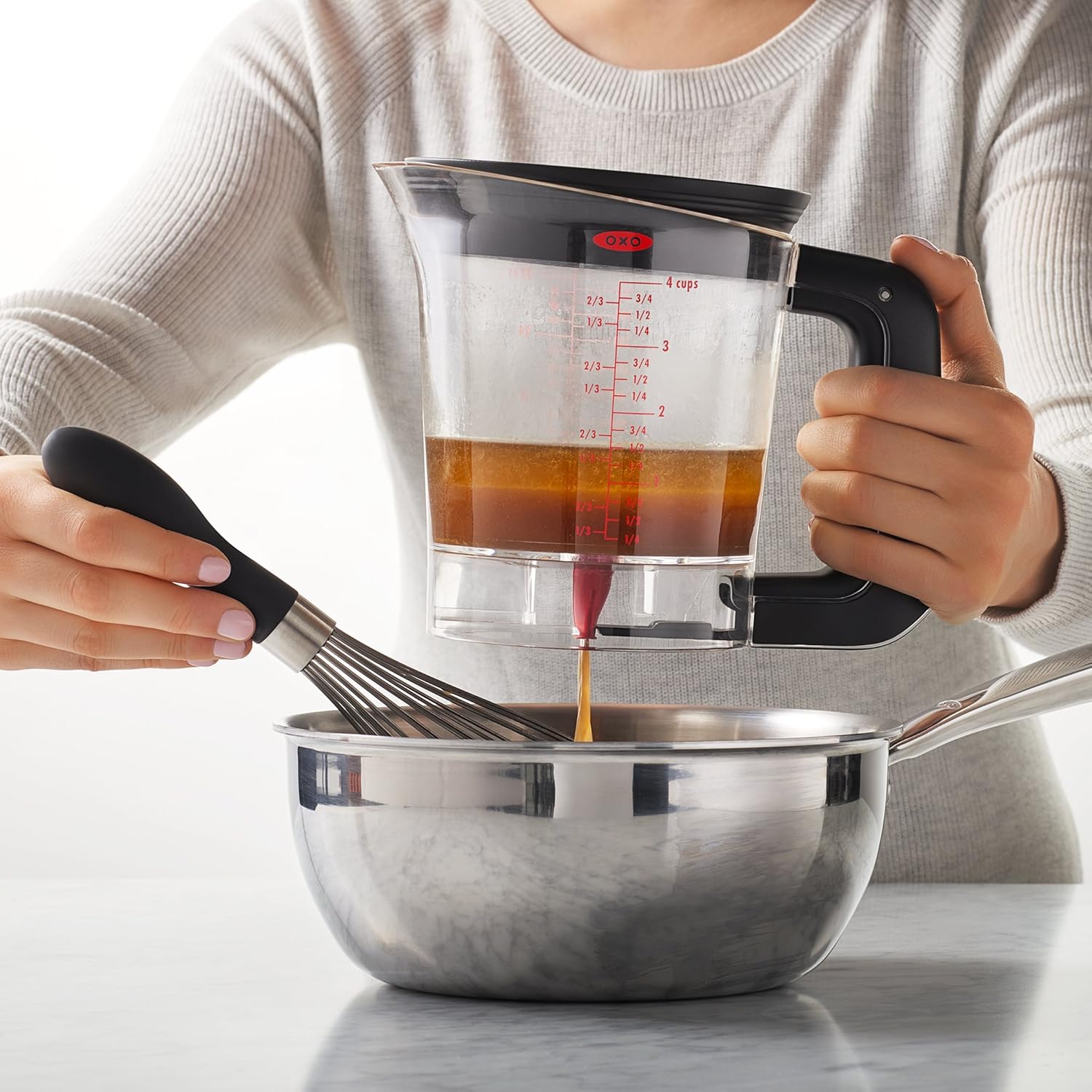 OXO Good Grips Good Gravy 4-Cup Fat Separator: Home & Kitchen
