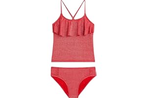 Kanu Surf Girls Charlotte Flounce Tankini Beach Sport 2-Piece Swimsuit