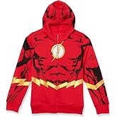 DC Comics boys The Flash Cosplay Zip-up Hoodie With Cape - DC - Boys 4-20