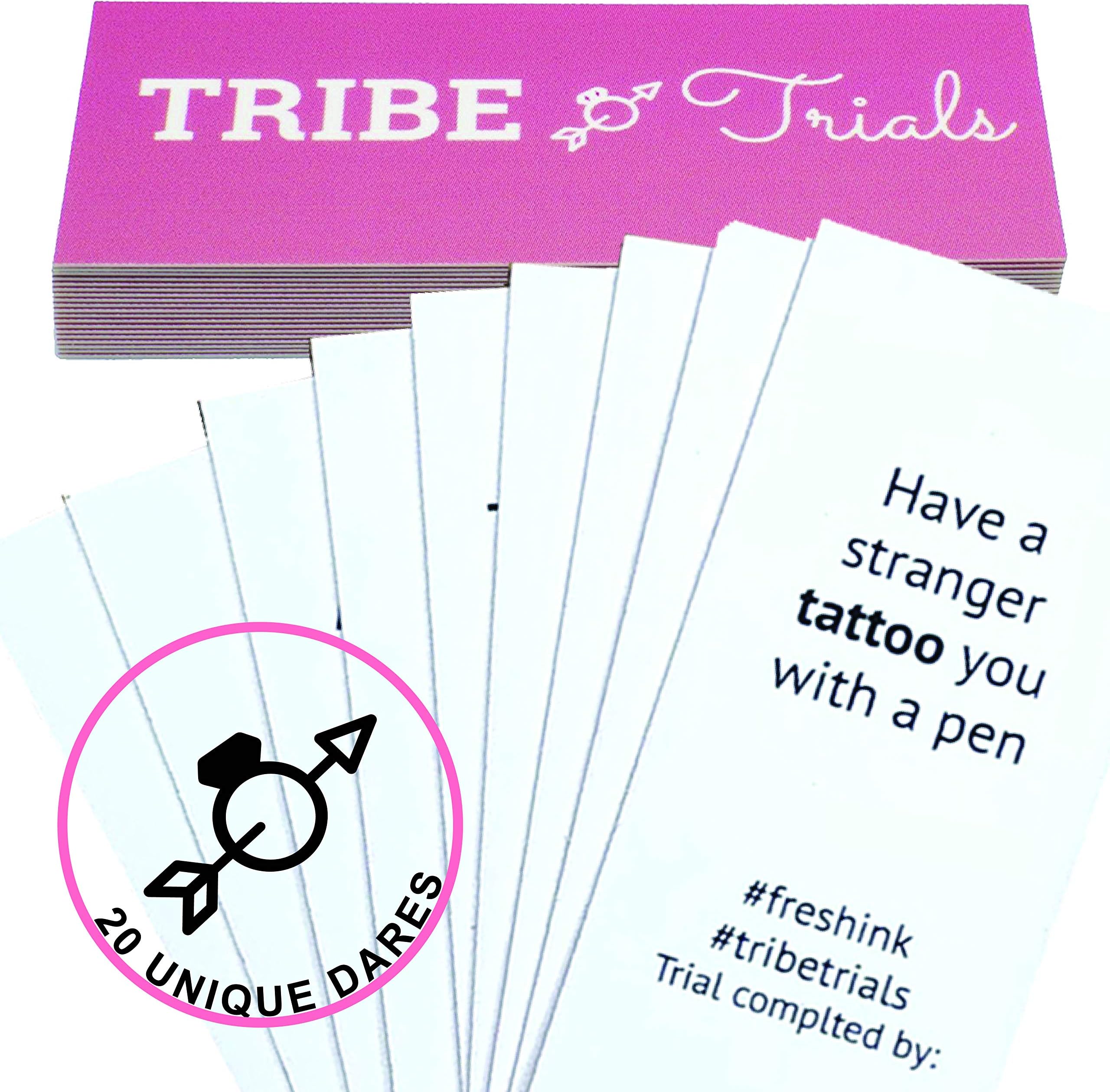 Tribe Trials Bachelorette Party Dare Game: Card Games for Brides | Maid of Honor and Bride Essentials | Girls Night Out, Bridal Shower, Hen, Doe Parties and Wedding Prep