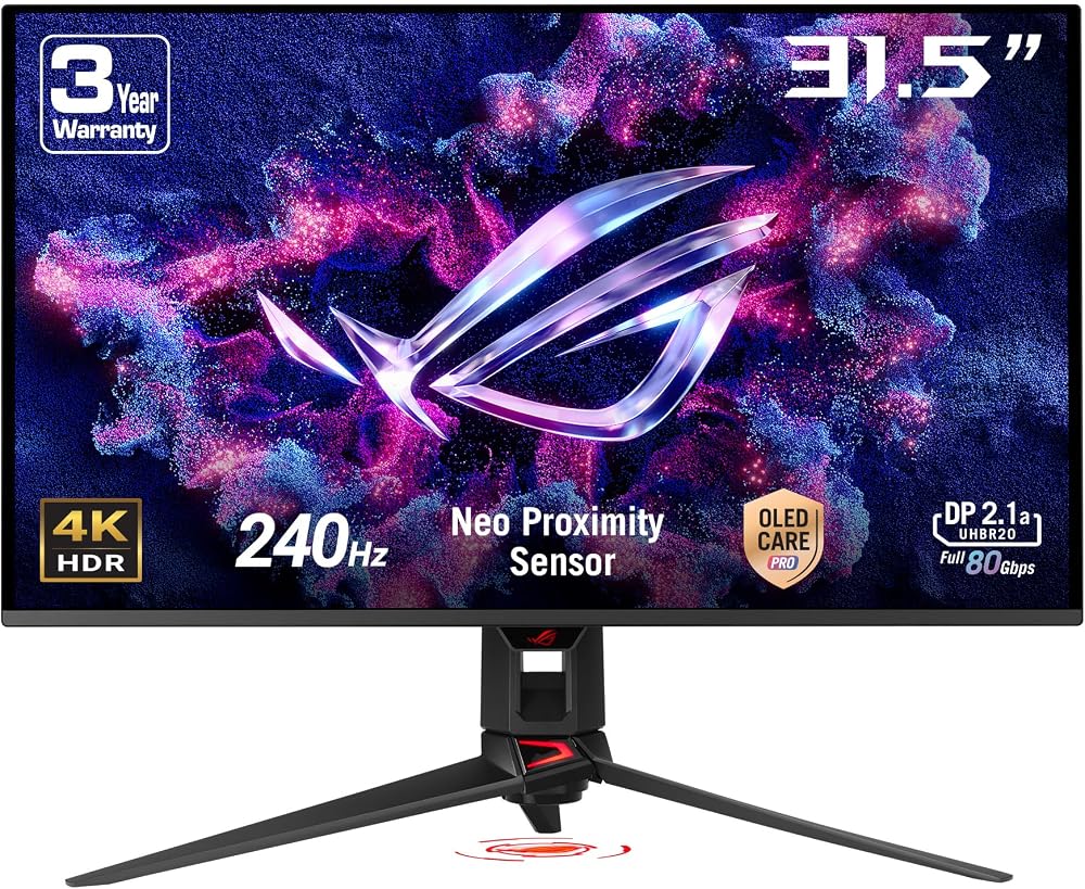 ASUS ROG Swift OLED PG32UCDMR 32-inch 4K 240Hz QD-OLED Proximity Sensor