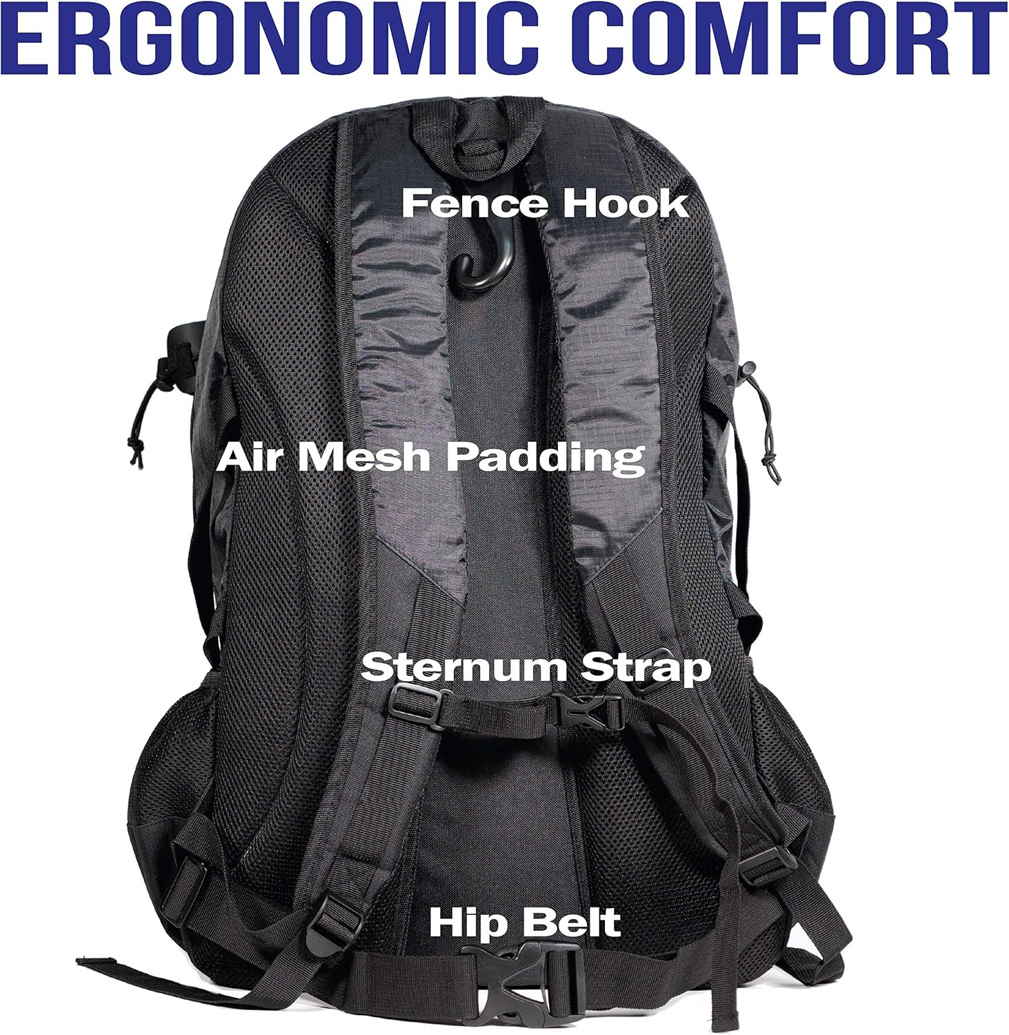 Athletico Lacrosse Bag - Extra Large Lacrosse Backpack - Holds All Lacrosse or Field Hockey Equipment - Two Stick Holders and Separate Cleats Compartment (Black) : Clothing