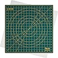 The Quilted Bear Rotating Cutting Mat 18" x 18" - Square 360° Rotating Self Healing Mat with Innovative Locking Mechanism for Quilting & Sewing Your Choice of Colours Available! (Green)