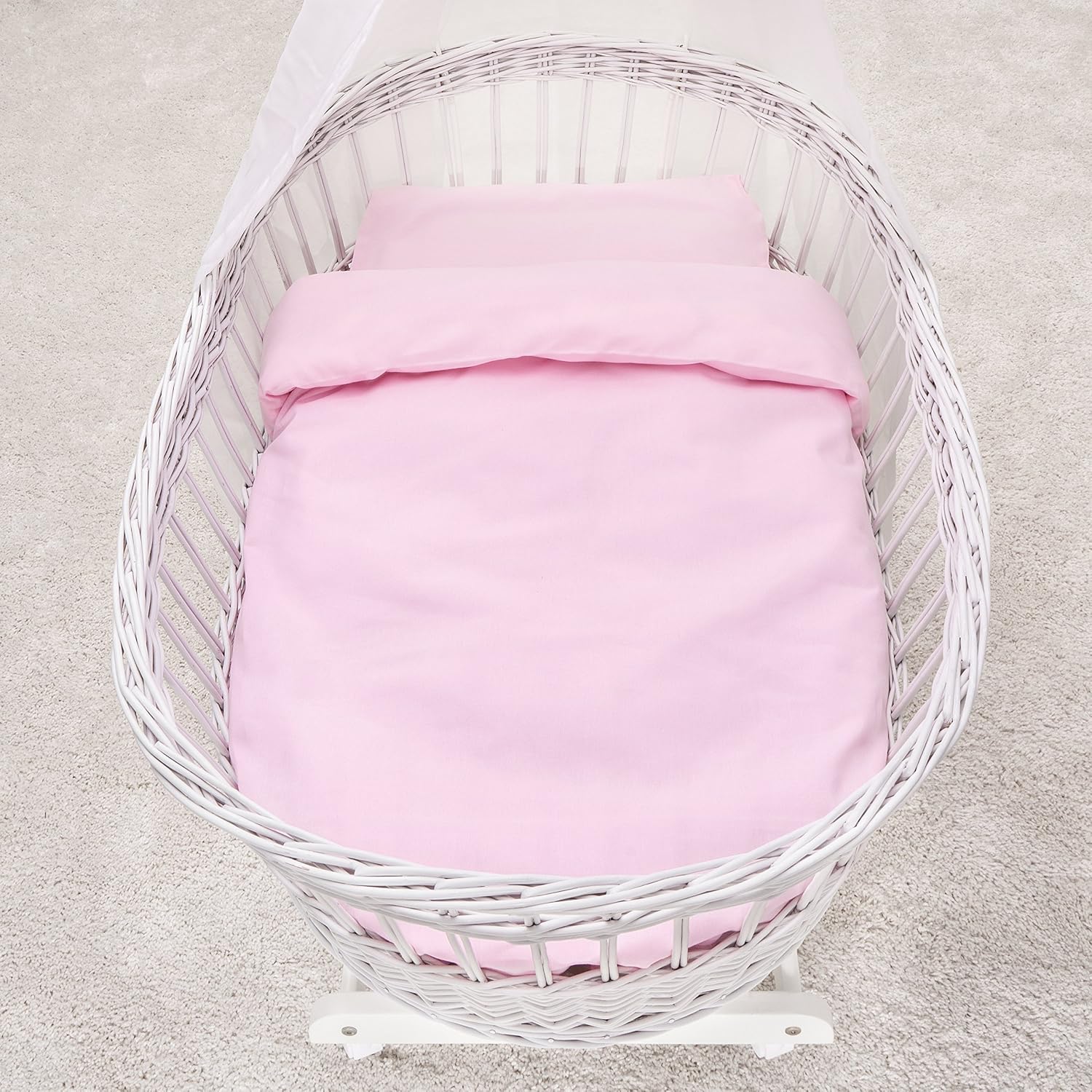 Makian Baby Bedding Set - Duvet Cover 80x80 cm - Pillowcase 35x40 cm - 100% Cotton - Single Bed Duvet Set - Oeko-Tex Certified - White - Image 5