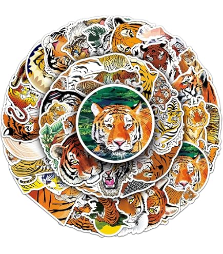 Tiger Stickers Vinyl Waterproof Stickers Scrapbook - Temu South Africa