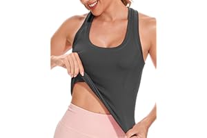 MathCat Workout Tank Tops for Women Sleeveless Gym Tops Seamless Racerback Athletic Yoga Shirts