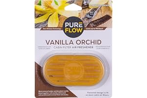 Pureflow Cabin Filter Air Freshener with Odor Eliminator – Fits on Most Car, Truck, and SUV Cabin Air Filters - Vanilla Orchid (1 Pack)