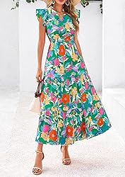 PRETTYGARDEN Women's 2025 Summer Floral Midi Dress