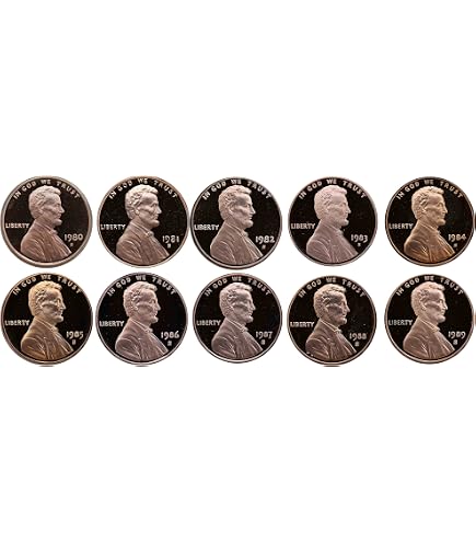 US Mint 1970-1979 S Lincoln Memorial Cent Gem Deep Cameo Proof Run