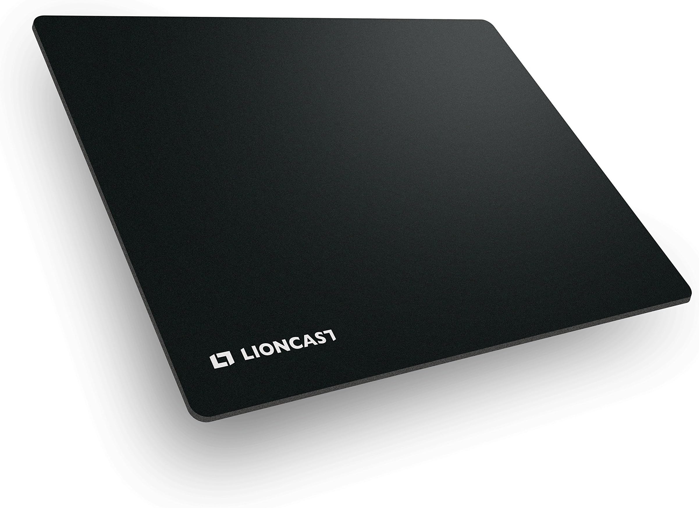Lioncast Buff M Gaming Mouse Pad Pad with Non-Slip Rubber Grip and Fast and Accurate Control Surface; Durable Mat, Medium Dimensions & Slim - Black