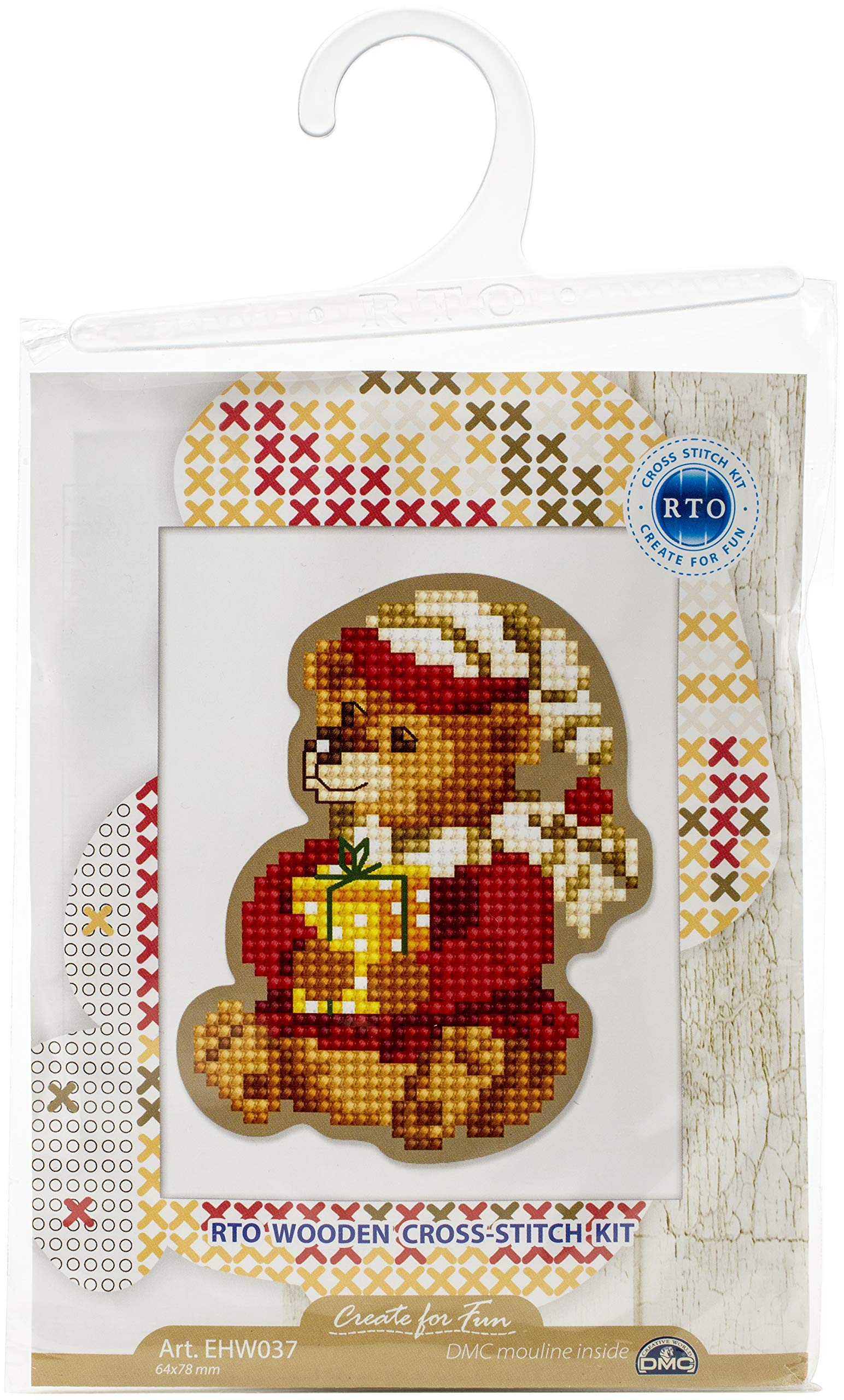 RTO BALTIC OU Cross Stitch KIT Teddy, Christmas Bear, One Size