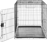 Amazon Basics XL Metal Dog Crate with Tray 106.7 x 71.1 x 76.2 cm Black view 4