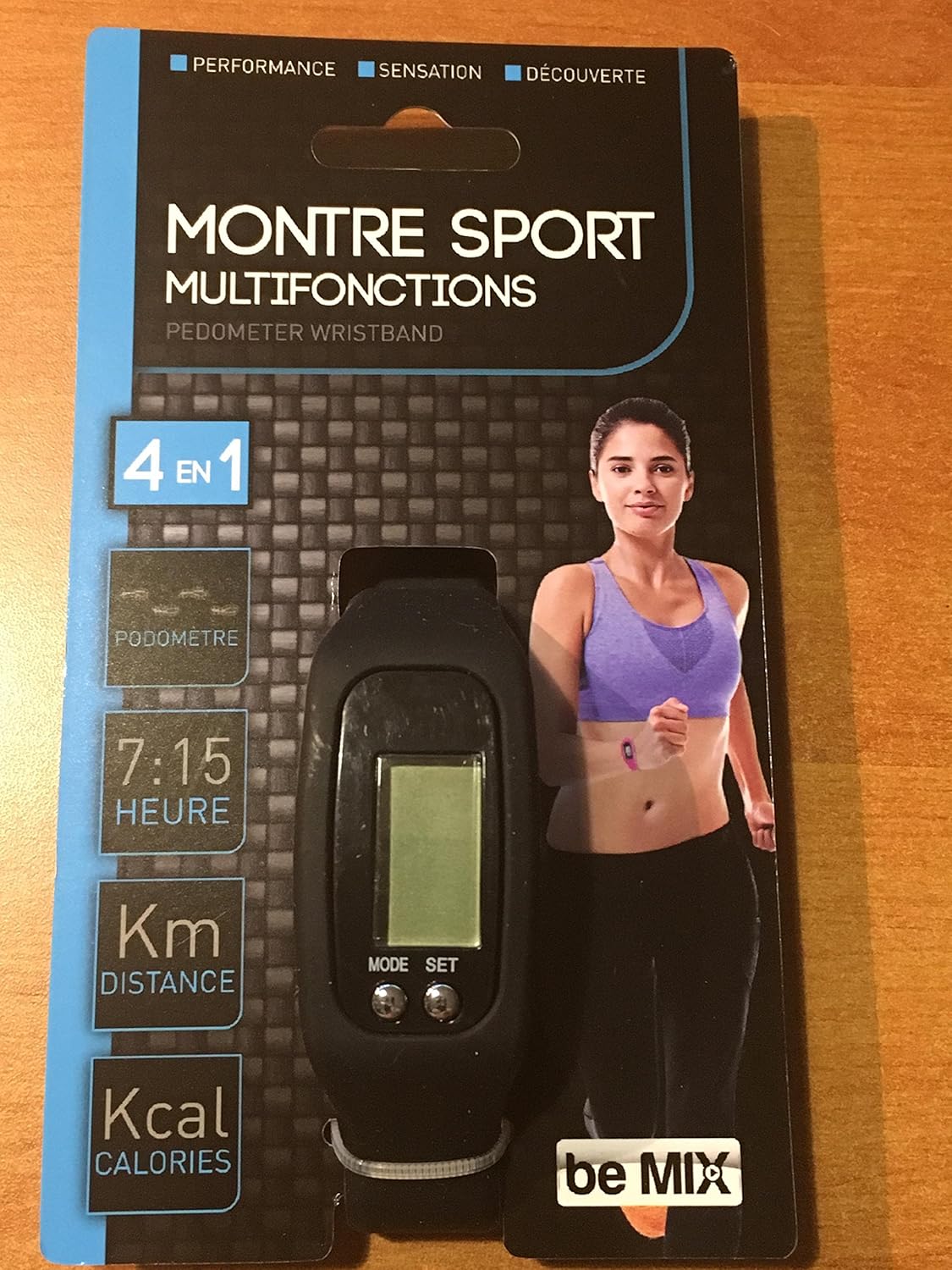 Montre Podomètre Multifonctions (Heure, Nombre De Pas, Calories Brulées, Distance Parcourue
