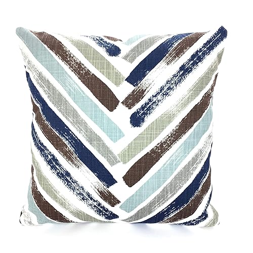 Amazon Com Navy Blue Brown Tan Pillow Covers Decorative Pillows