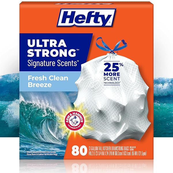 HEFTY ULTRA STRONG SIGNATURE SCENTS 13 GALLON TRASH...