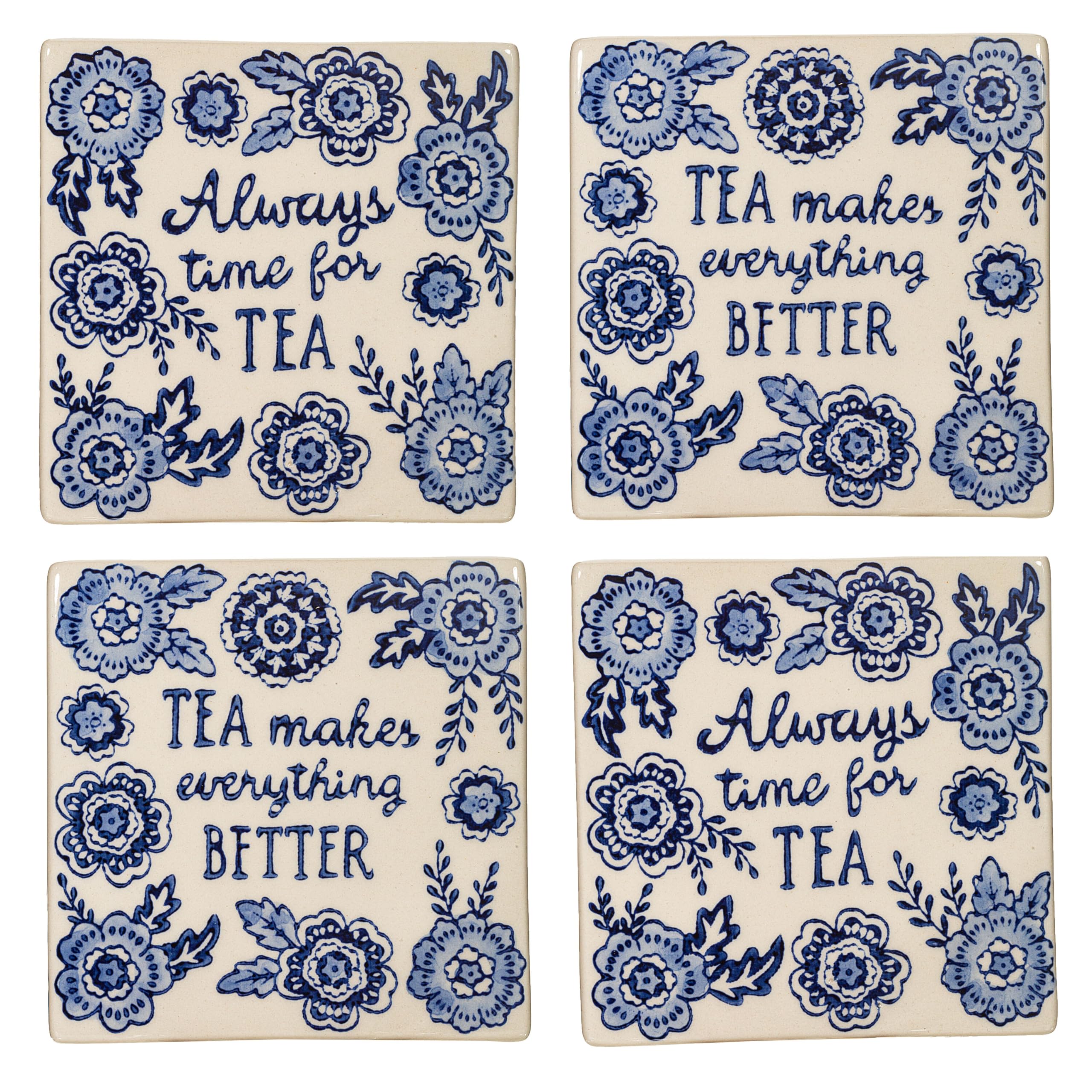 Sass & Belle Blue Willow Coasters