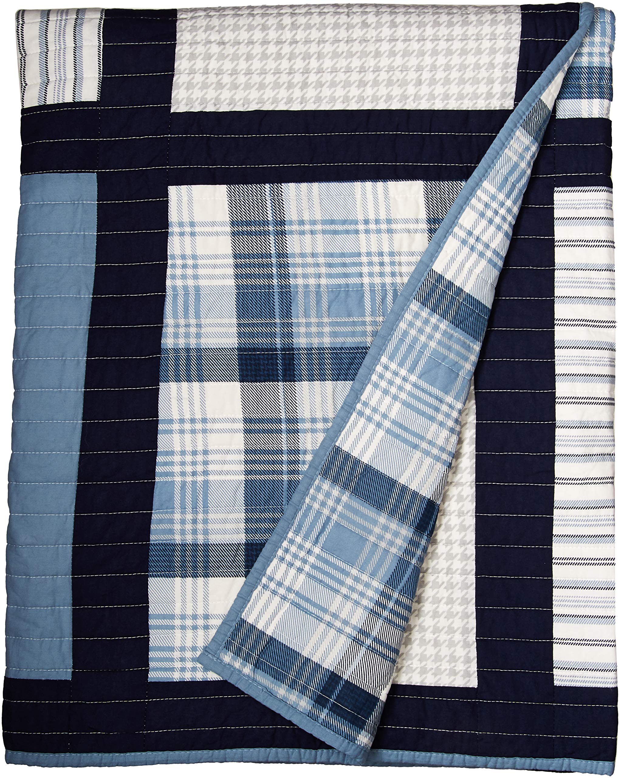 Woolrich Huntington Luxury Oversized Cotton Quilted Throw Blue 50x70 Plaid 86569915252 eBay