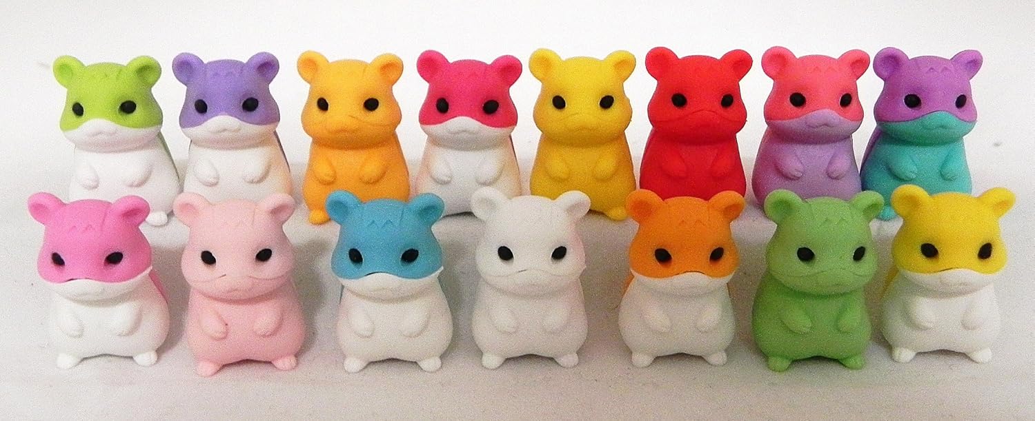 10 Pcs Hamsters Iwako Puzzle Eraser, Vary Rare, Limited Quantity Toys & Games