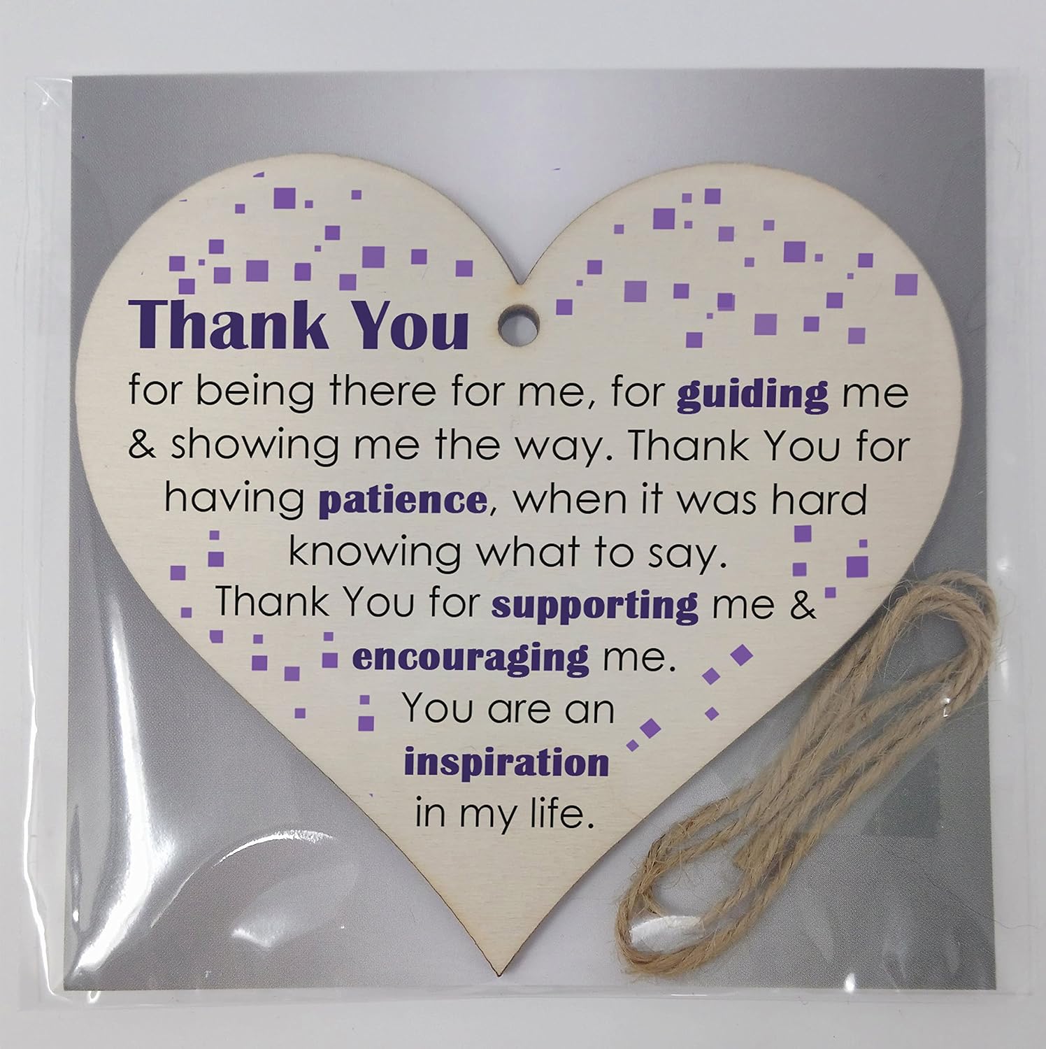 Motivational Hanging Wooden Heart - Handmade Decorative Sign with Positive Quote - Gift for Women Girls, Teen Room or Office Decor - Image 5