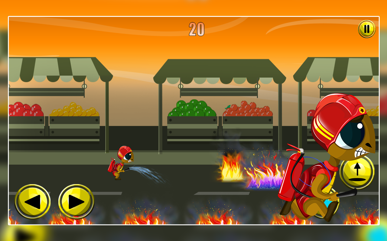 Emergency Inferno Turtle The Firefighter Saving the Market Place