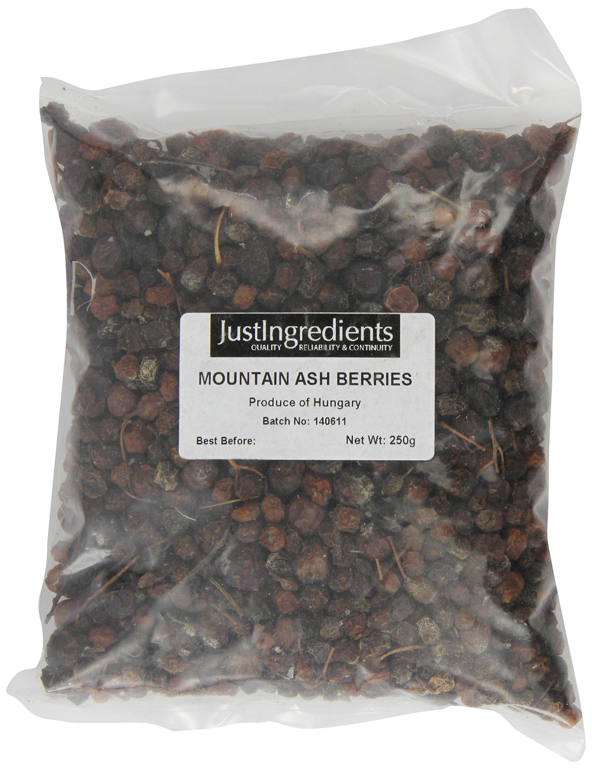 JustIngredients Essentials Mountain Ash Berries Rowan 250 g (Pack of 2)