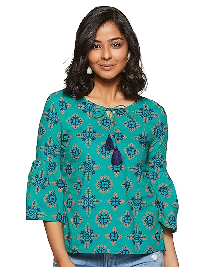 Women's Cotton Bell Sleeves Top