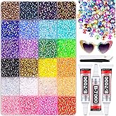 32000Pcs Resin Rhinestones with B7000 Jewelry Glue for Crafting, Multicolors 3mm Non Hotfix Flatback Gems, Bedazzling Crystal for DIY Crafts Clothing Tumblers Mugs Shoes Fabric Decor Nail Art