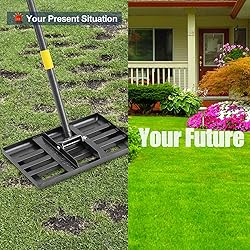 72" Heavy Duty Lawn Leveling Rake - 17x10in