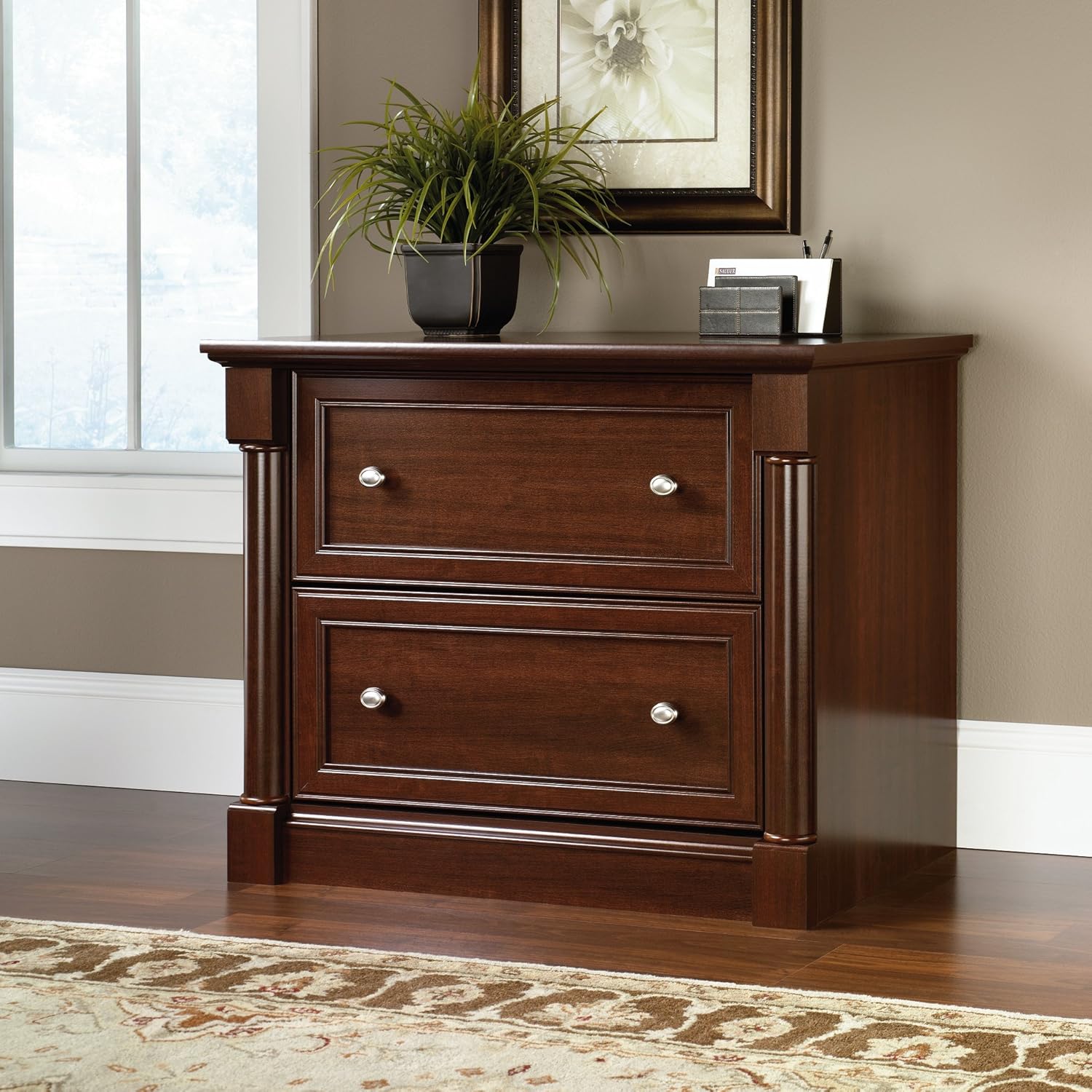 Sauder Palladia Lateral File, Select Cherry finish: Furniture & Decor