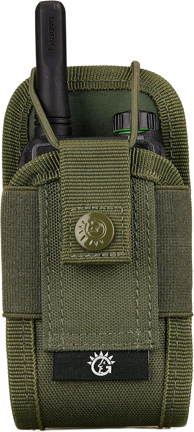 SINAIRSOFT Nylon Radio Holster, Universal Radio Case Lightweight Military Interphone Storage Bag Pouch for Molle System Walkie Talkies Holster Accessories (Army Green): Sports & Outdoors
