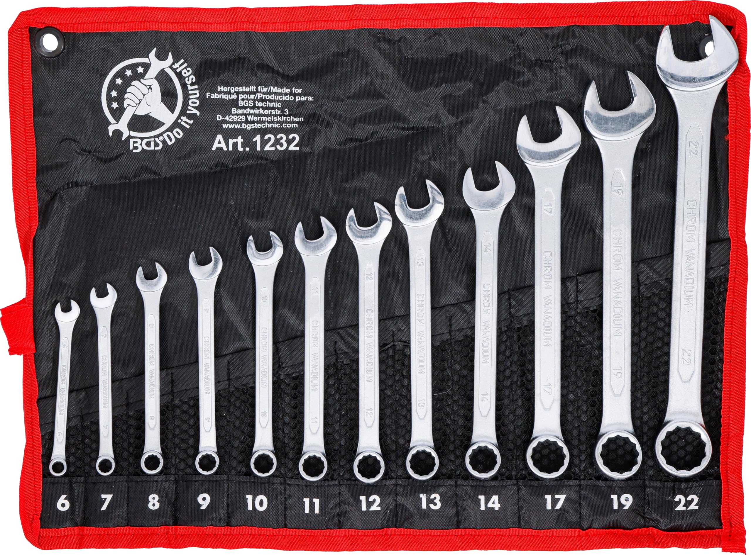 BGS Diy 1232 | Combination Spanner Set | 6 - 22 mm | 12 pcs.