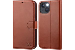 OCASE Compatible with iPhone 13 Wallet Case, PU Leather Flip Folio Case with Card Holders RFID Blocking Kickstand [Shockproof TPU Inner Shell] Phone Cover 6.1 Inch 2021 (Brown)
