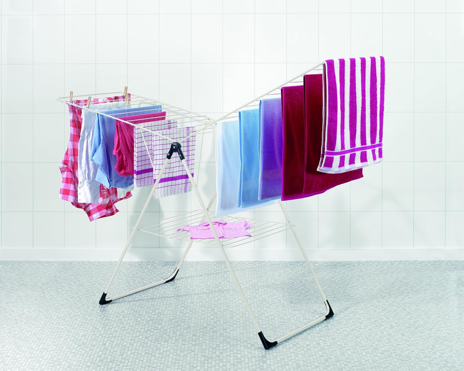 Brabantia T-Model Foldable Indoor Clothes Airer, 20m - White, 20 m - Image 4