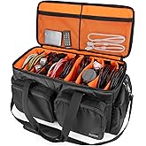Trunab DJ Cable File Bag with Detachable Padded Bottom and Dividers, Travel Gig Bag for Professional DJ Gear, Musical Instrument and Accessories