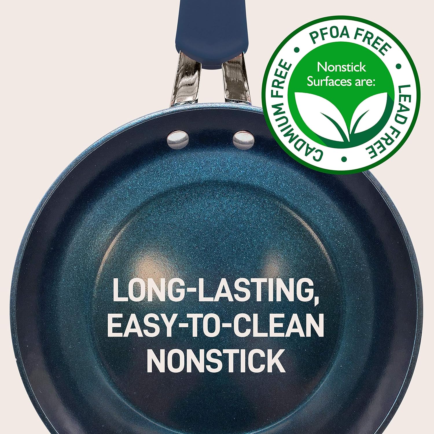 Nutrichef Nonstick Cookware Excilon Home Kitchen Ware Pots & Pan Set with Saucepan Frying Pans, Cooking Pots, Lids, Utensil PTFE/PFOA/PFOS free, 11 Pcs, Blue Diamond: Kitchen & Dining