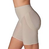 Leonisa PowerUp Shapewear Shorts for Women, Firm Compression Butt Lifter Shaper Shorts, High Waist Tummy Control