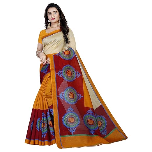 Bhagalpuri Silk Saree with Blouse Piece (Free Size)