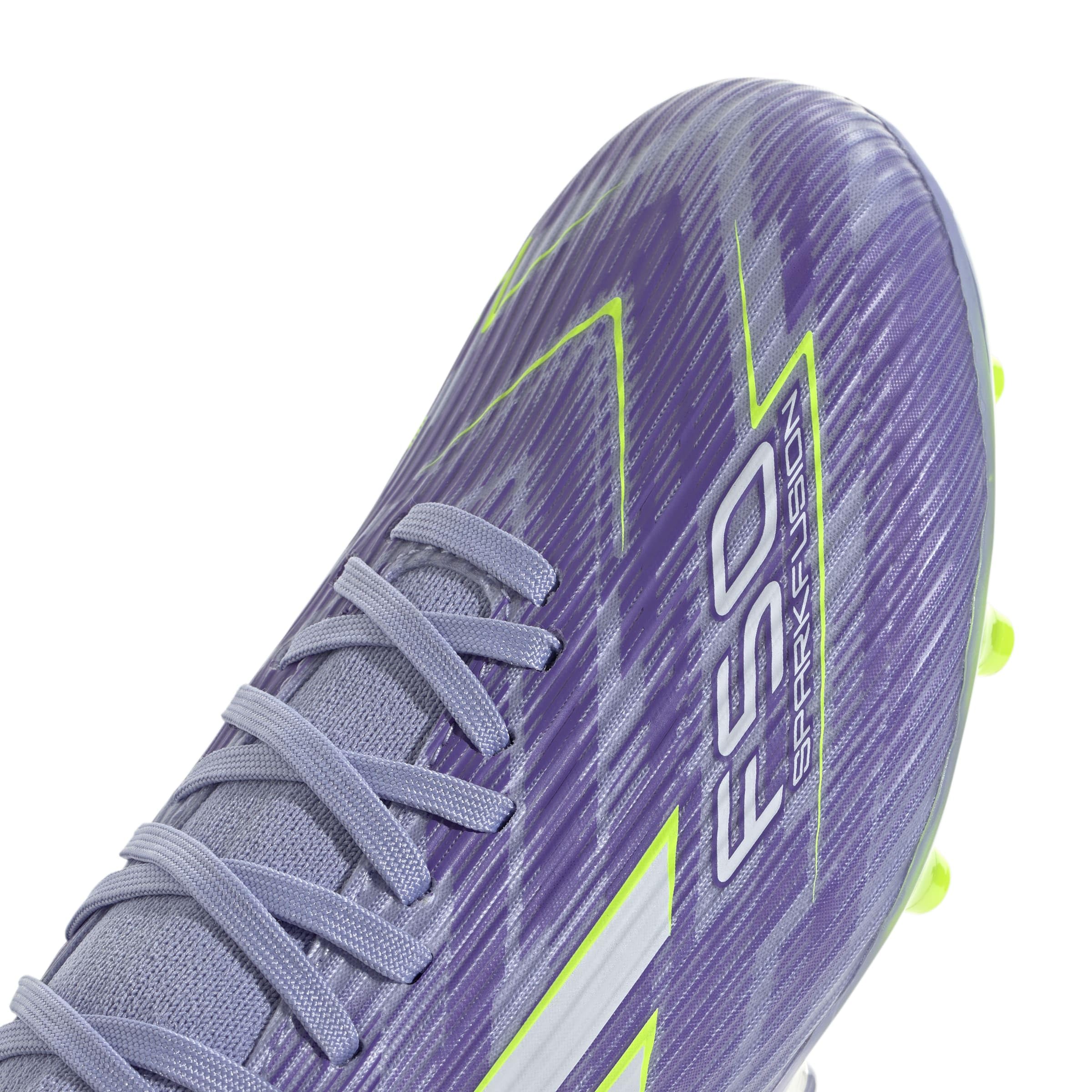 adidas Damen F50 SPARKFUSION League W Mid Firm Ground/Artificial Ground Football Boots, Violet Tone/Lucid Lemon/Purple Rush, 44 2/3 EU 7