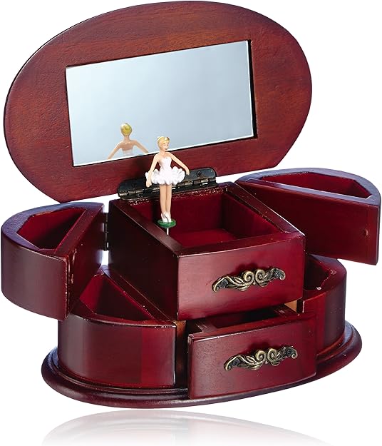Musicboxworld Wooden Jewellery Box Ballerina Playing for Elise Amazon