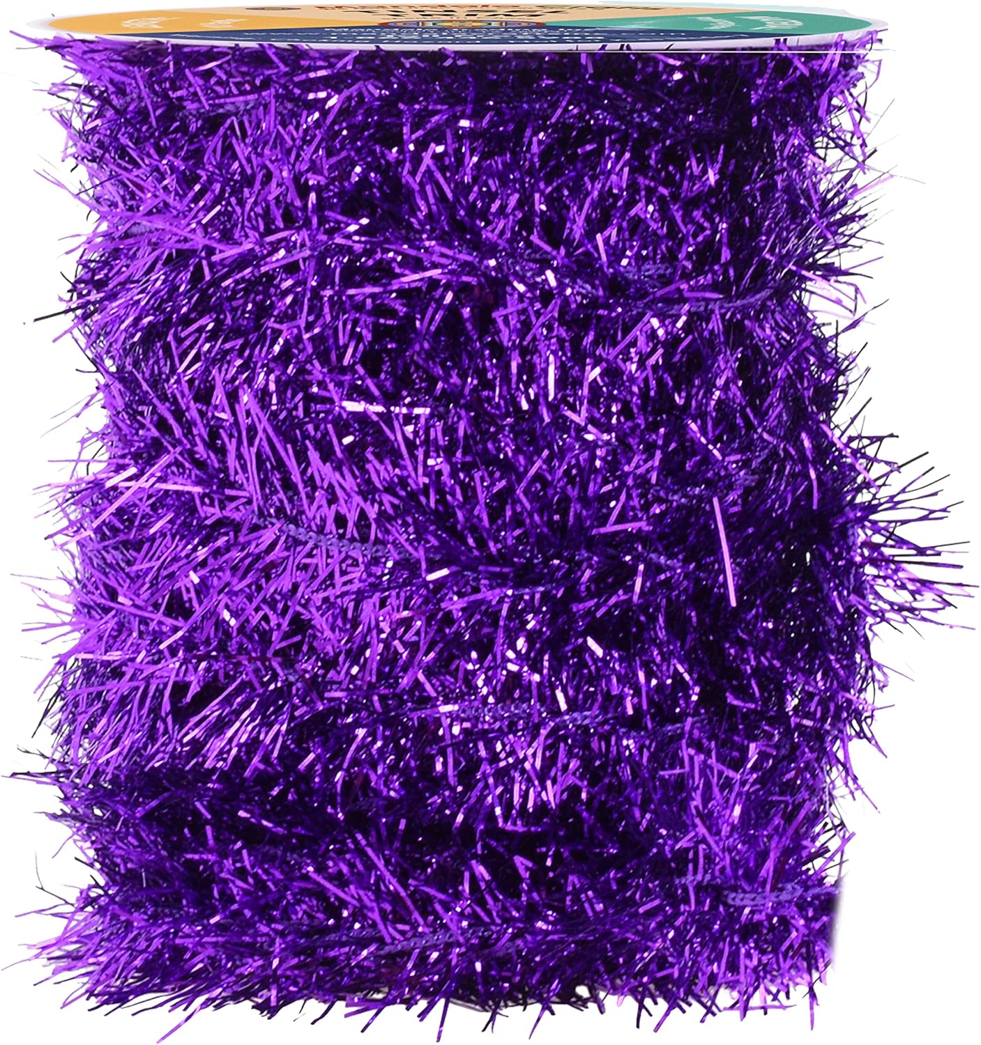 Wreaths, Garlands & Swags - Mandala Crafts Purple Metallic Tinsel Garland Decor - Thin Tinsel Ribbon - Mini Garland for Christmas Tree Decoration Wedding Birthday Party Supplies