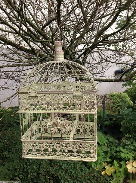 Cage à Oiseaux Décorative Cage Pour Plantes Nostalgie Métal