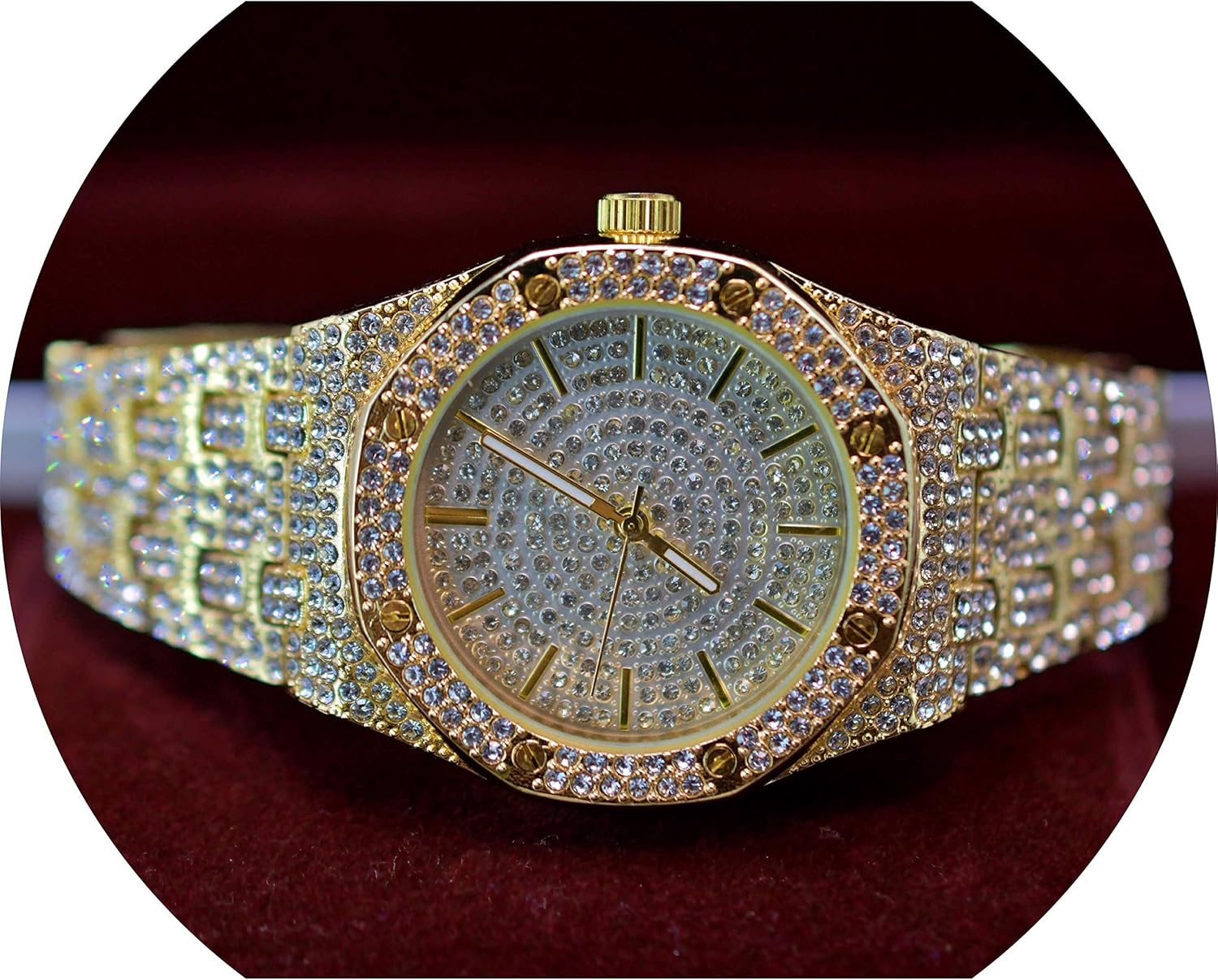 iced out omega watch